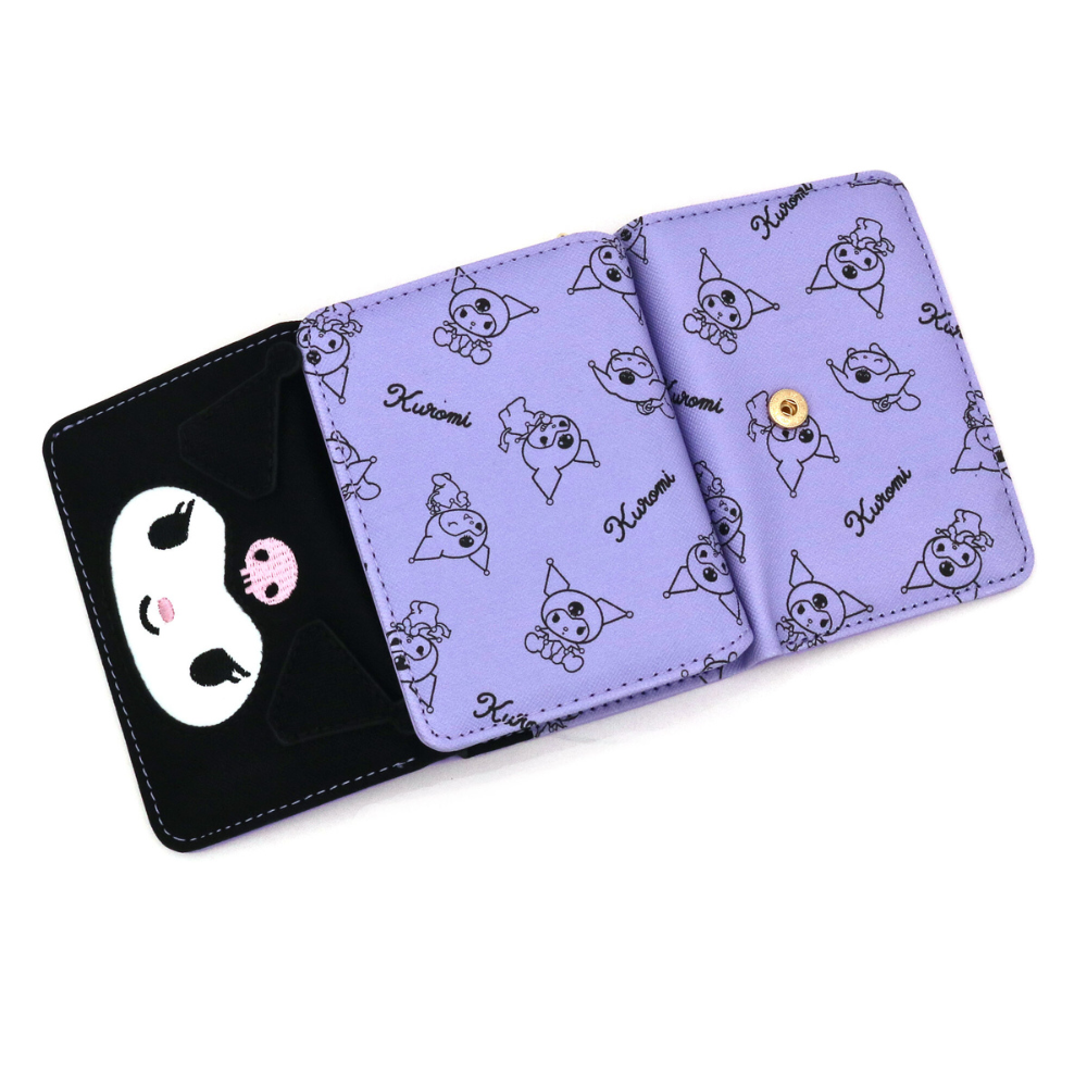 Kuromi Face Half Wallet