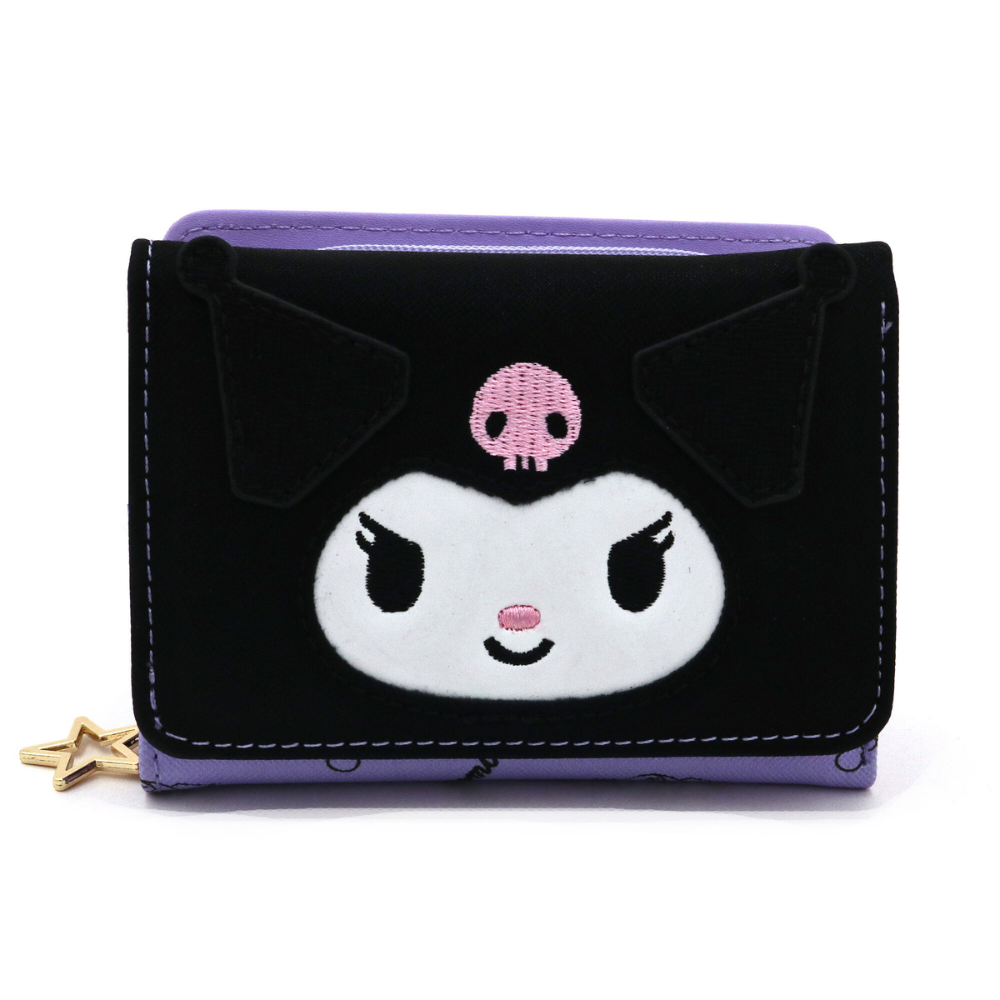 Kuromi Face Half Wallet