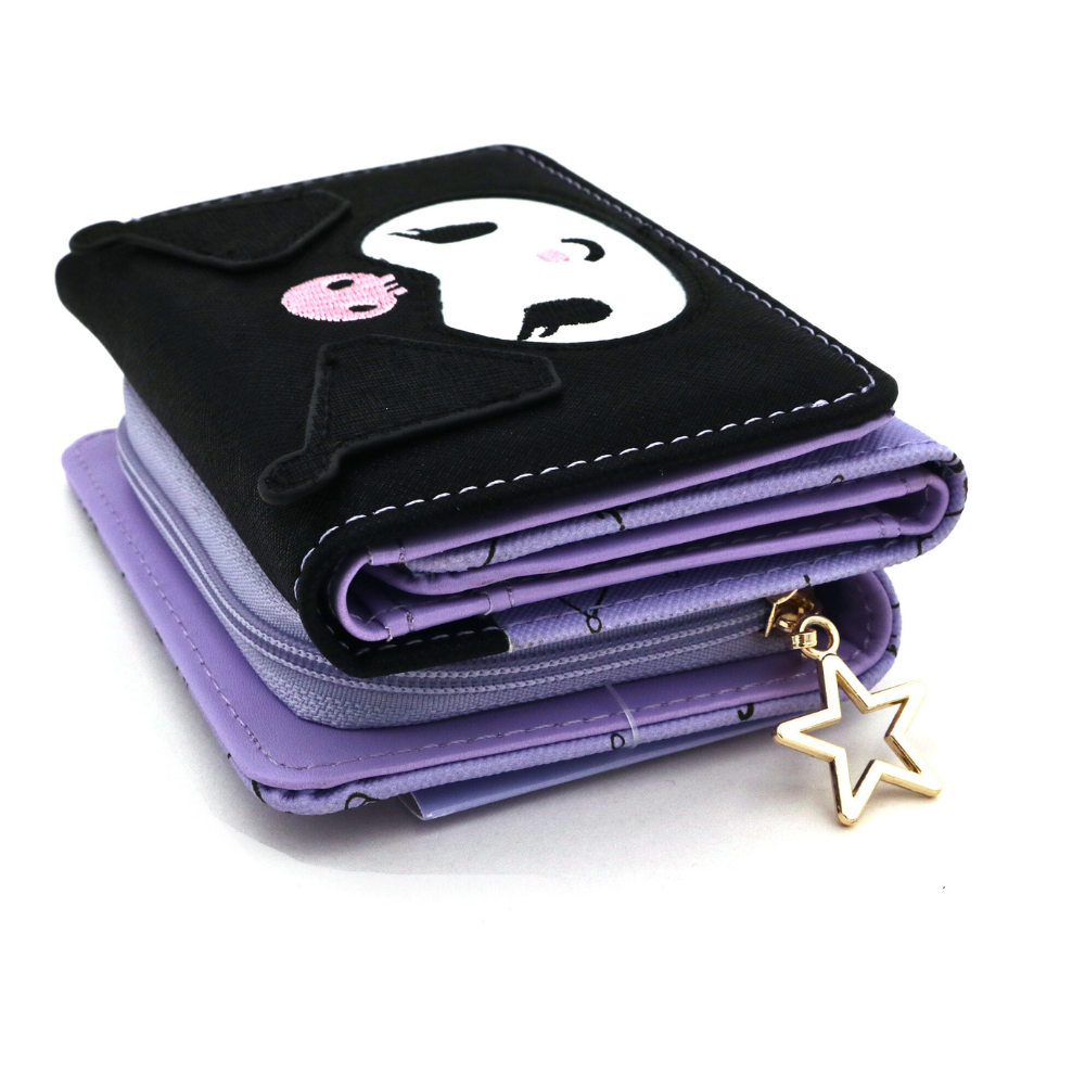 Kuromi Face Half Wallet