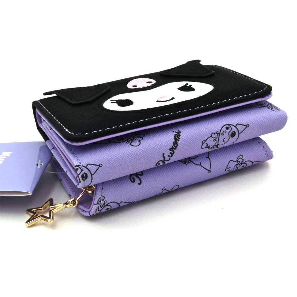 Kuromi Face Half Wallet