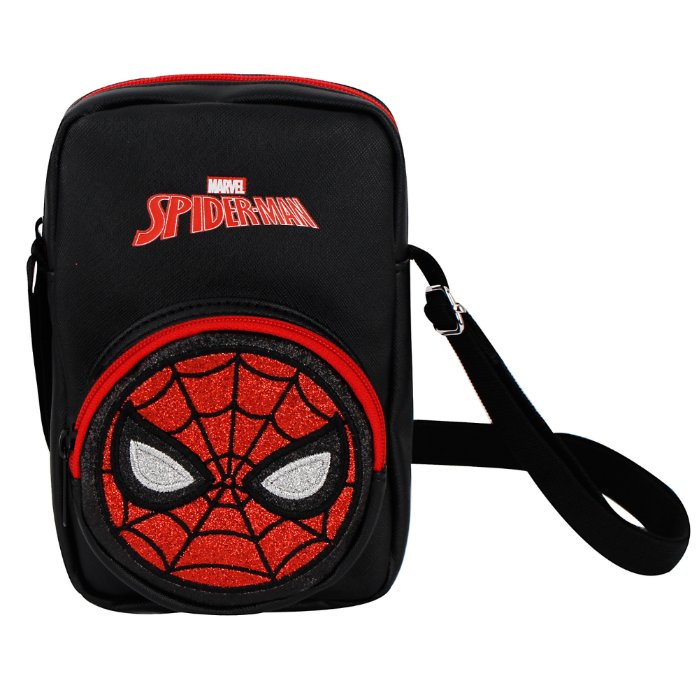 Avengers Hero Spider Man Glitter Crossbody Phone Bag