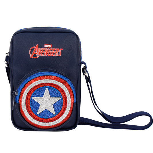 Avengers Hero Captain Glitter Crossbody Phone Bag