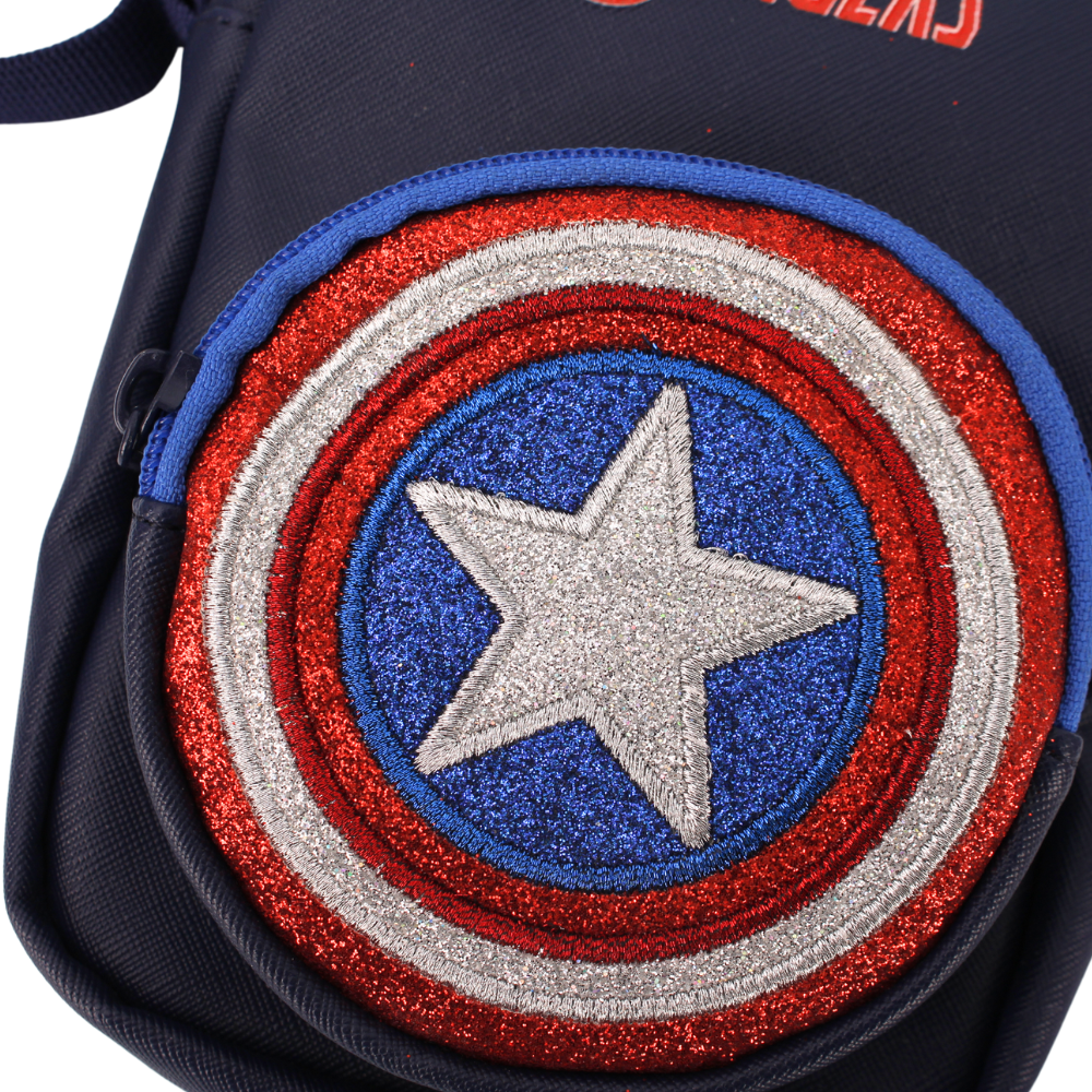 Avengers Hero Captain Glitter Crossbody Phone Bag