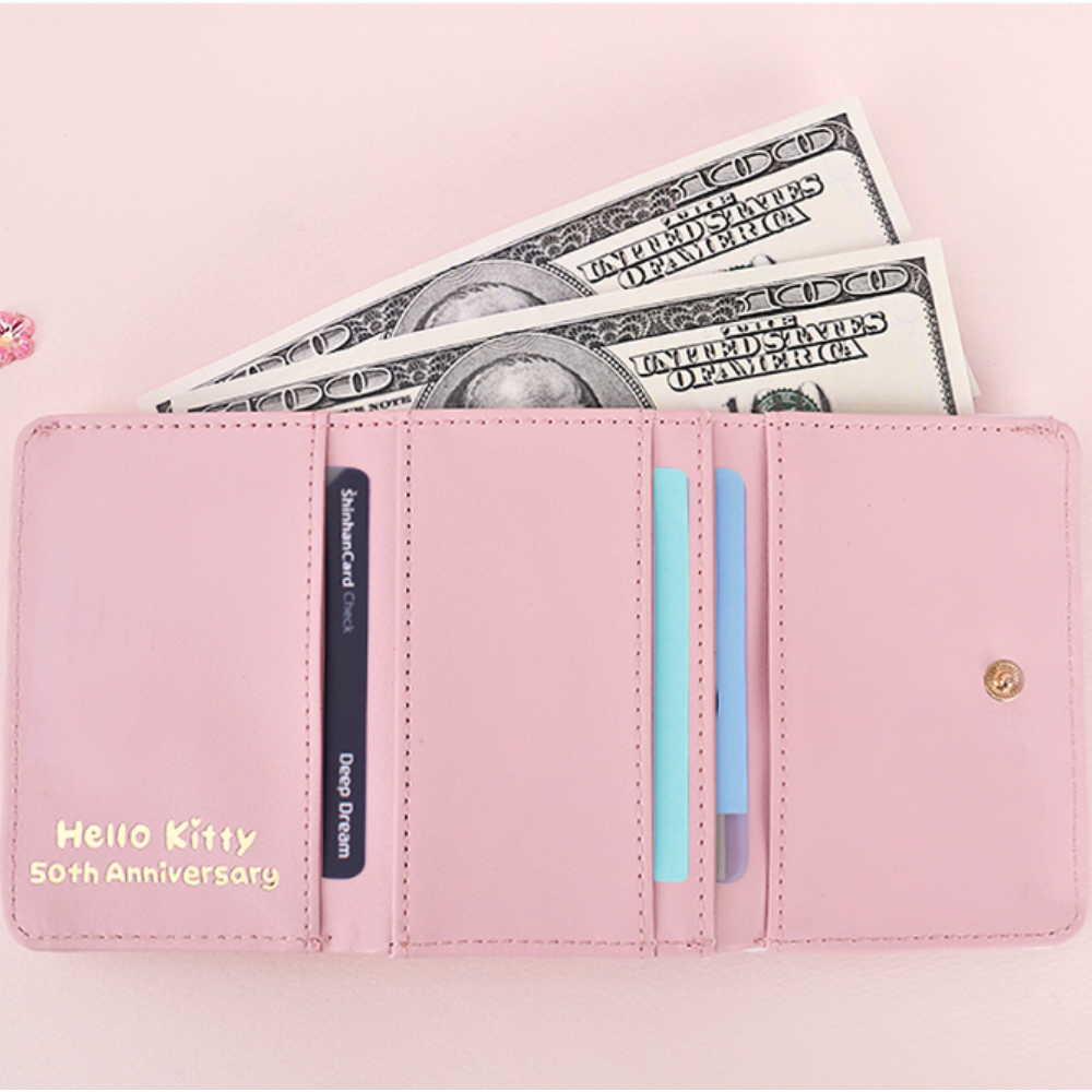 Hello Kitty 50th Anniversary Face Half Wallet