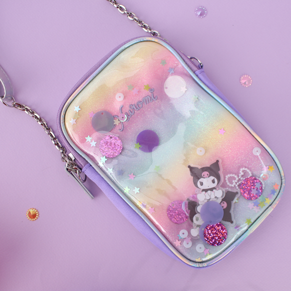 Kuromi Bling Phone Cross Bag for Girls