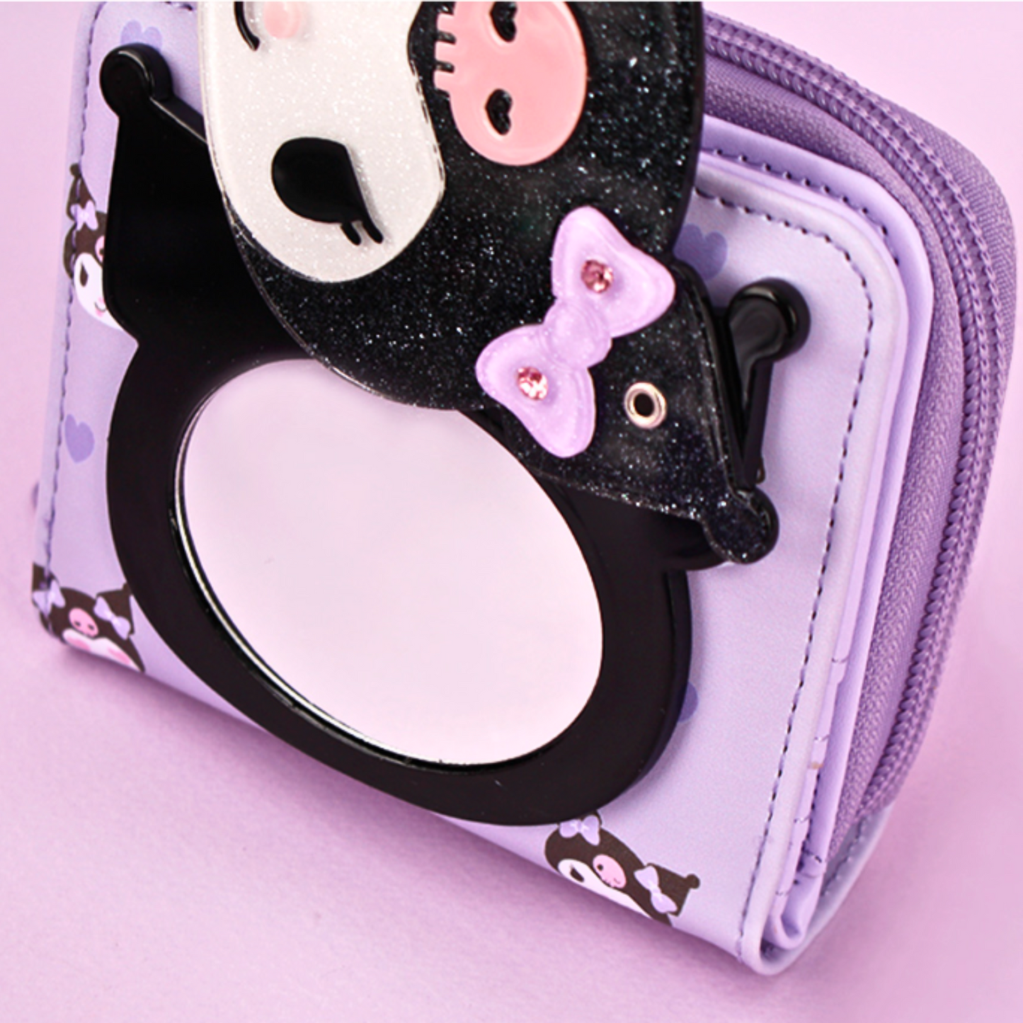 Kuromi Cute Mirror Wallet