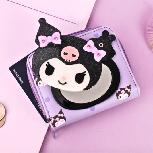 Kuromi Cute Mirror Wallet