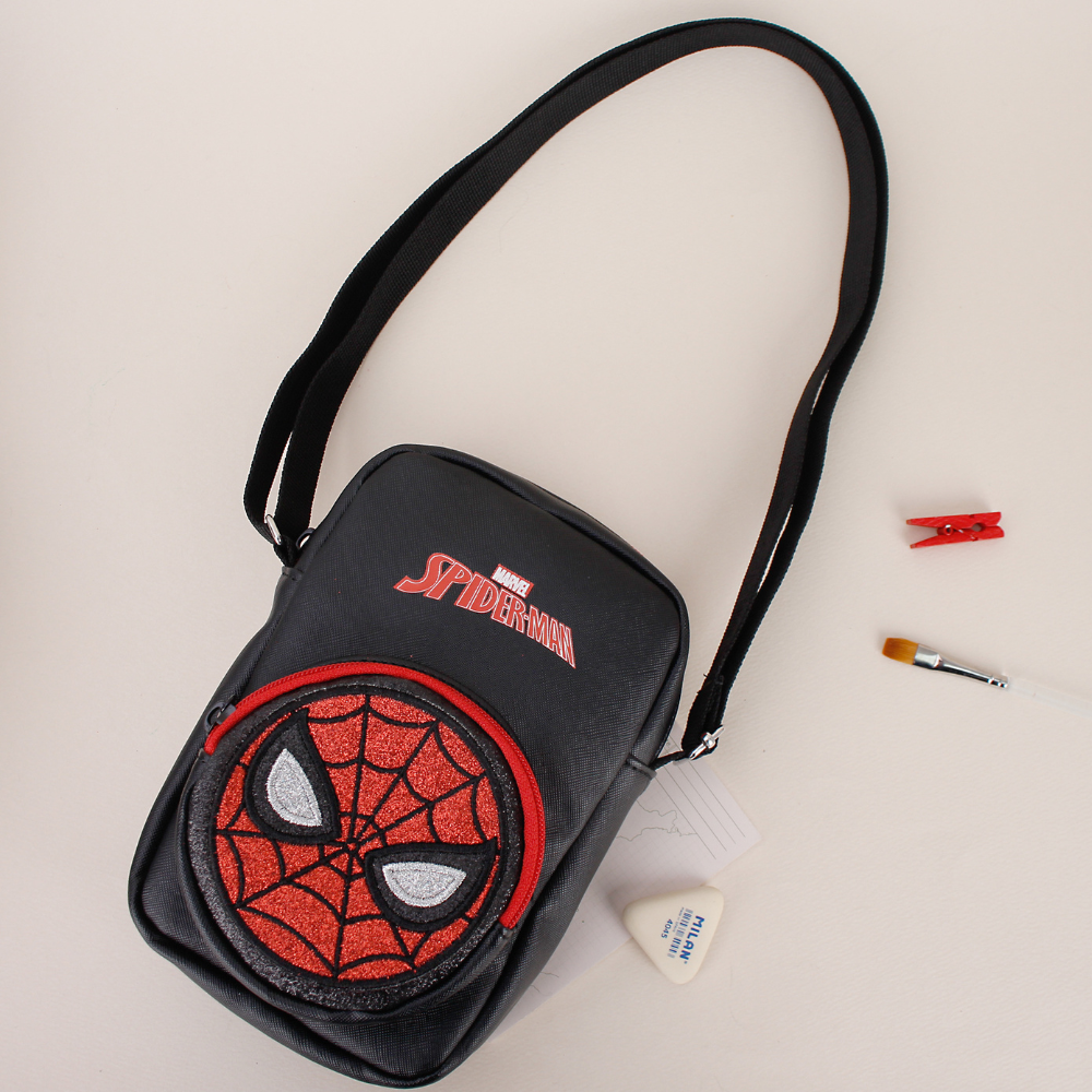 Avengers Hero Spider Man Glitter Crossbody Phone Bag