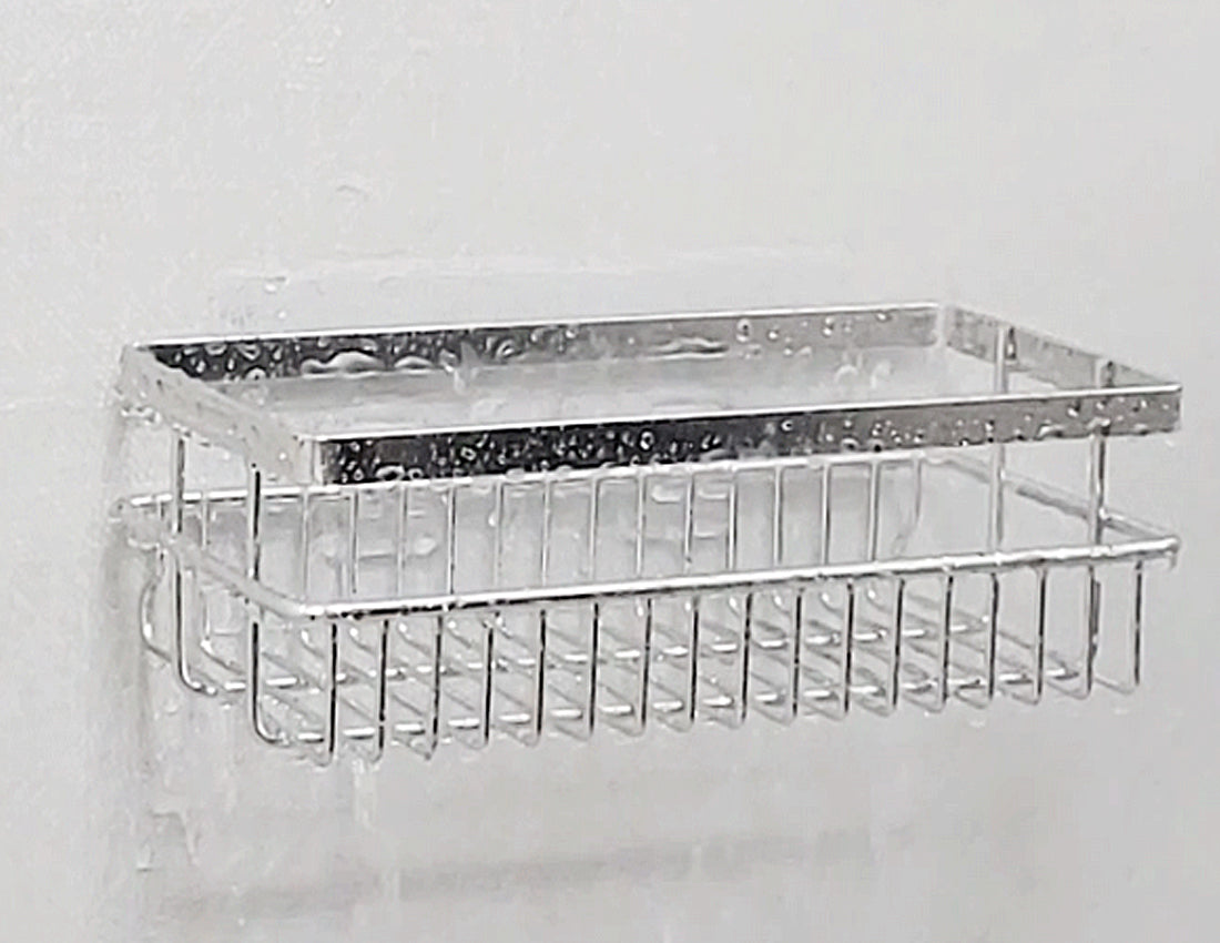 [Spiderloc] Mini Stainless Steel Shelf Basket Organizer Shampoo Holder