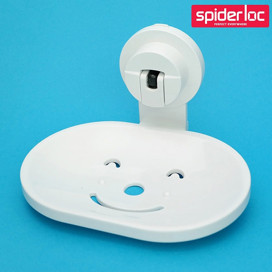 [Spiderloc] One Touch Double Suction Compact Soap Holder Dish