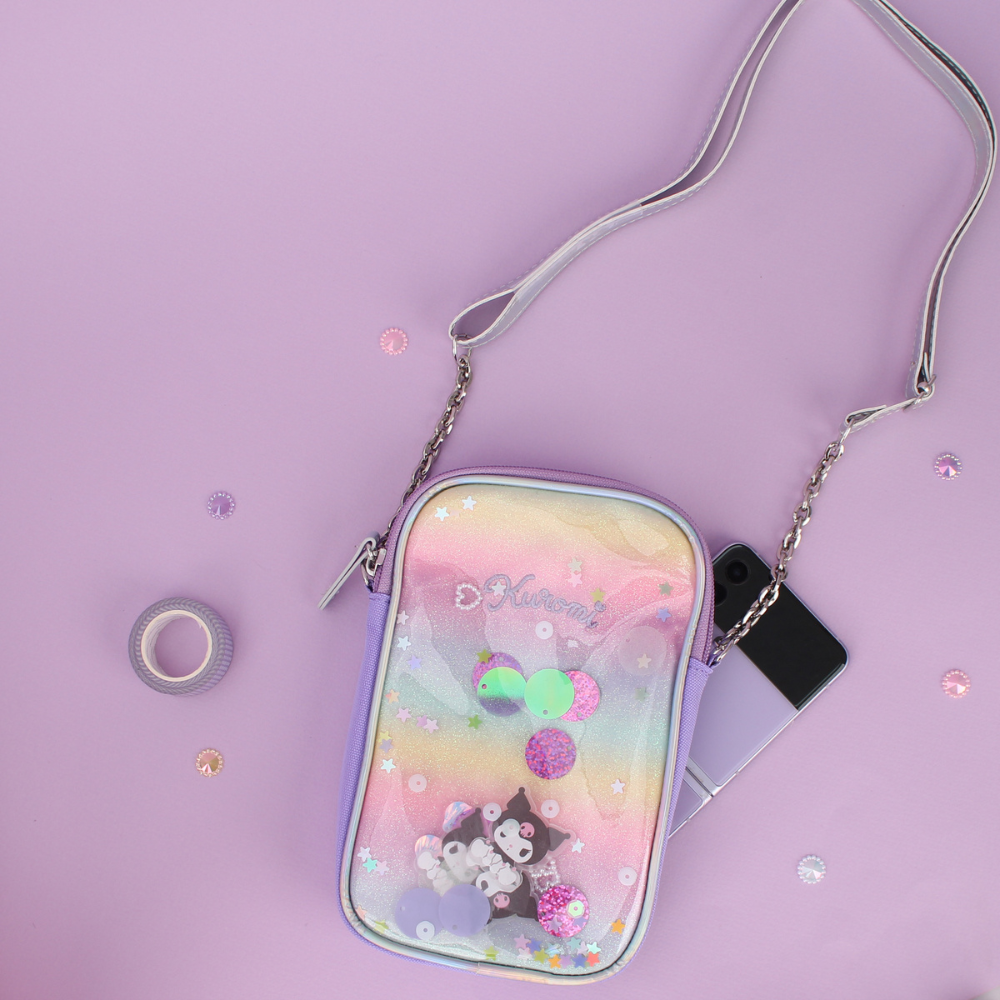 Kuromi Bling Phone Cross Bag for Girls