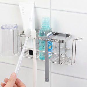 [Spiderloc] Adhesive Toothbrush Toothpase Cup Holder Rack, No Drills