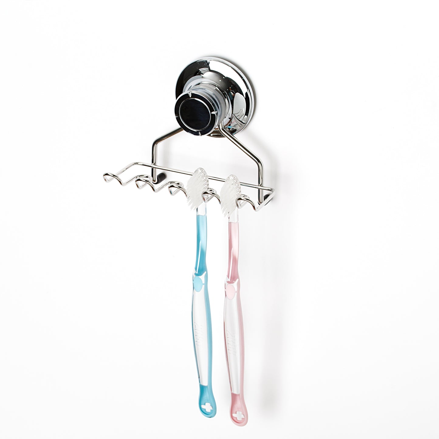 [Spiderloc] Double Suction Wired Stainless Steel Toothbrush Holder